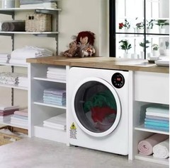 Portable Electric Condenser Dryer, White, Door Window, 23.42×20.08×26.81″