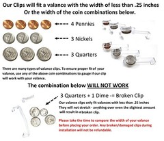 3 Inch Valance Clips For Horizontal Faux wood & Wood Blinds Parts – Pick a Pack