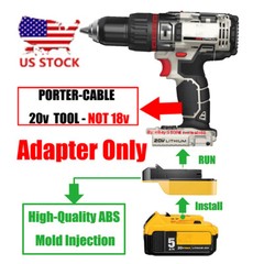 for DEWALT 20V MAX XR/DCB203 Li-Ion Battery To fits PORTER-CABLE 20V MAX Adapter