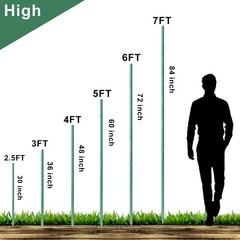 WAENLIR Garden Stakes 72 inch 6ft Sturdy Tomato Stakes, Plant Stakes for Outd…