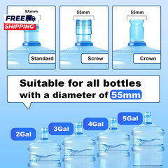 3 & 5 Gallon Water Jug Cap 3 Pack Reusable Food Grade Silicone Replacement Cap