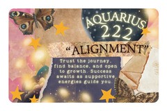 Aquarius Angel Number 222 Card Skin 4 Pack Zodiac Alignment Butterfly Vinyl Aest