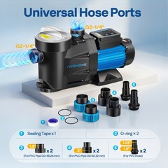Swimming Pool Pump 1.5/2.0/2.5HP Self Primming w/ Timer for in/Above Ground Pool