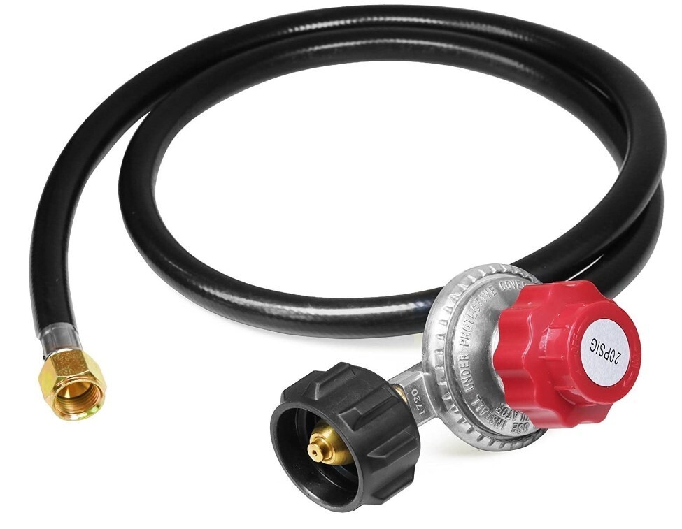 5′ LP Propane Gas Regulator Set Propane 0-20 PSI Adjustable Regulator QCC1/Type1