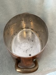Williams Sonoma Oval Copper Cocotte Casserole Dutch Oven 2Qt Tin Lined France