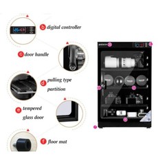 80L Full Automatic Digital Camera Dehumidify Storage Moistureproof Box 4 Tiers