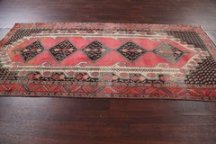Vintage Pink Traditional Area Rug 5×11 Hand-knotted Wool Geometric for Any Room