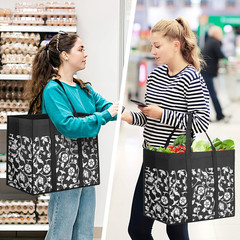Reusable Grocery Bags 4 Pack Large Heavy Duty Shopping Totes Waterproof Foldable