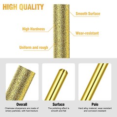24Pcs 3/16″ 7/32″ Diamond Chainsaw Sharpener Burr Grinding Stone File 1/8″ Shank