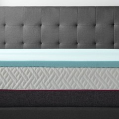 Lucid 2″ Cooling Gel with Aloe Plush Memory Foam Twin Mattress Topper Premium