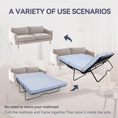 Begonia.K Memory Foam Sofa Bed Mattress Replacement, Full Queen Pull Out Couch