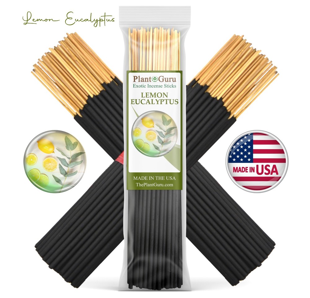 LEMON EUCALYPTUS Incense Sticks 7″ Bulk Pack Wholesale Hand Dipped Lot