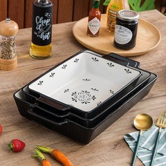 Baking Dishes Bakeware Set Ceramic Casserole Dish Rectangular Shape Oven safe