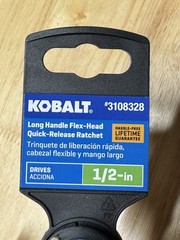 Kobalt 24” Long Handled 1/2″ Drive Flex Head Quick Release Ratchet Brand New