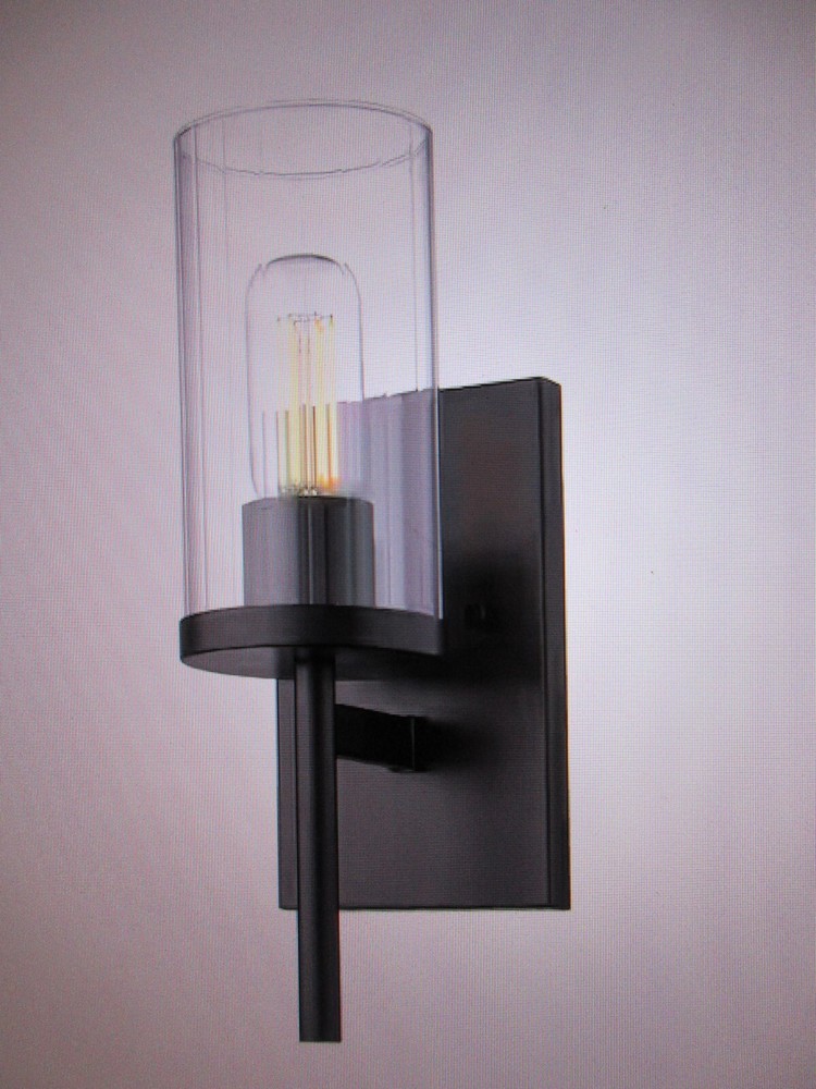Golden Lighting Winslett 4.875 in. 1-Light Matte Black Sconce