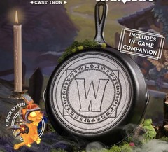 World of Warcraft Midnight 10.25″ Cast Iron Skillet Pan Cinder Kitten Companion