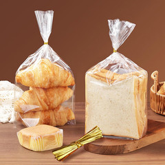 70 Pack Bread Bags with 100 Ties – 8x4x18 Clear Reusable Plastic Loaf Bags