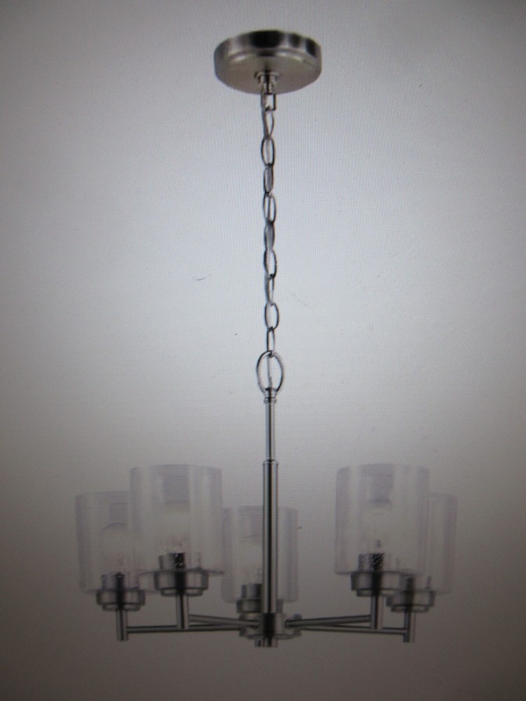 Kichler Winslow 19.75 in. 5-Light Brushed Nickel Contemporary Shaded Chandelier