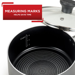T-fal Easy Care Nonstick Cookware, Saucepan, 2 Quart, Grey