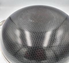 HexClad 14″ WOK with Stainless Steel LID 14-Inch 14 Hybrid Nonstick -Used Good
