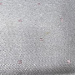 Vtg Reversible Gray Pink Damask Banquet Set 9.5 Ft Tablecloth & 11 Napkins