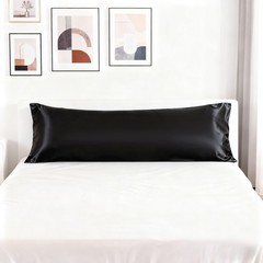 Silky Soft Satin Body Pillowcase, Machine Washable, 20×54 Inches, 23 Colors