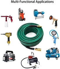 Polyurethane(Pu) 1/4-Inch X 100FT Reinforced,Air Hose with 1/4” Swivel Industria