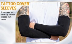 2 Pairs UV Protection Cooling Arm Sleeves for Men and Women UPF 50 Sun Sleeve
