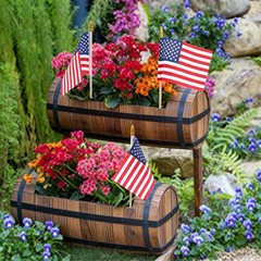 12 Pack Small American Flags – 4×6 Inch Mini USA Hand Held Stick Flag with Sa…