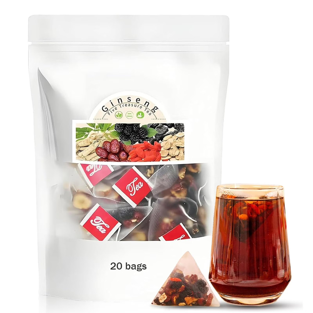 Ginseng Five Treasure Tea Herbal Wellness Blend – 100g (20 Bags) Free Shipping!!