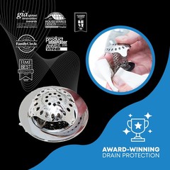 TubShroom® Ultra Drain Protector Hair Catcher Strainer in Stainless Steel (New!)