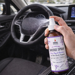 Smudge Spray for Energy Clearing | White Sage & Lavender | Quartz Crystal Inside