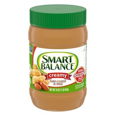 Smart Balance Omega Natural Peanut Butter, Creamy, 16 oz 16 Ounce (Pack of 1)