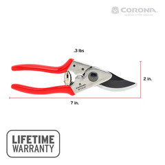 CORONA HIGH-CARBON STEEL BYPASS HAND POCKET PRUNER WITH CUSHION GRIP !!!!!!!!!!!