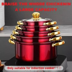 12pcs Stainless Steel Cookware Set – 6 Nonstick Pots & Pans with Matching Lids