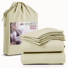 4-Piece Premium Bamboo Bed Sheet Set Deep Pocket Breathable Soft Bamboo Sheets