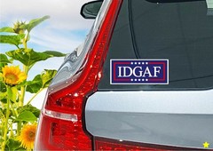 IDGAF Decal Sticker Political Trump MAGA Newsom USA Vote Nobody Independent None