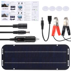 30W Solar Panel 12V Trickle Charger Battery Charger Kit Maintainer Boat Car RV