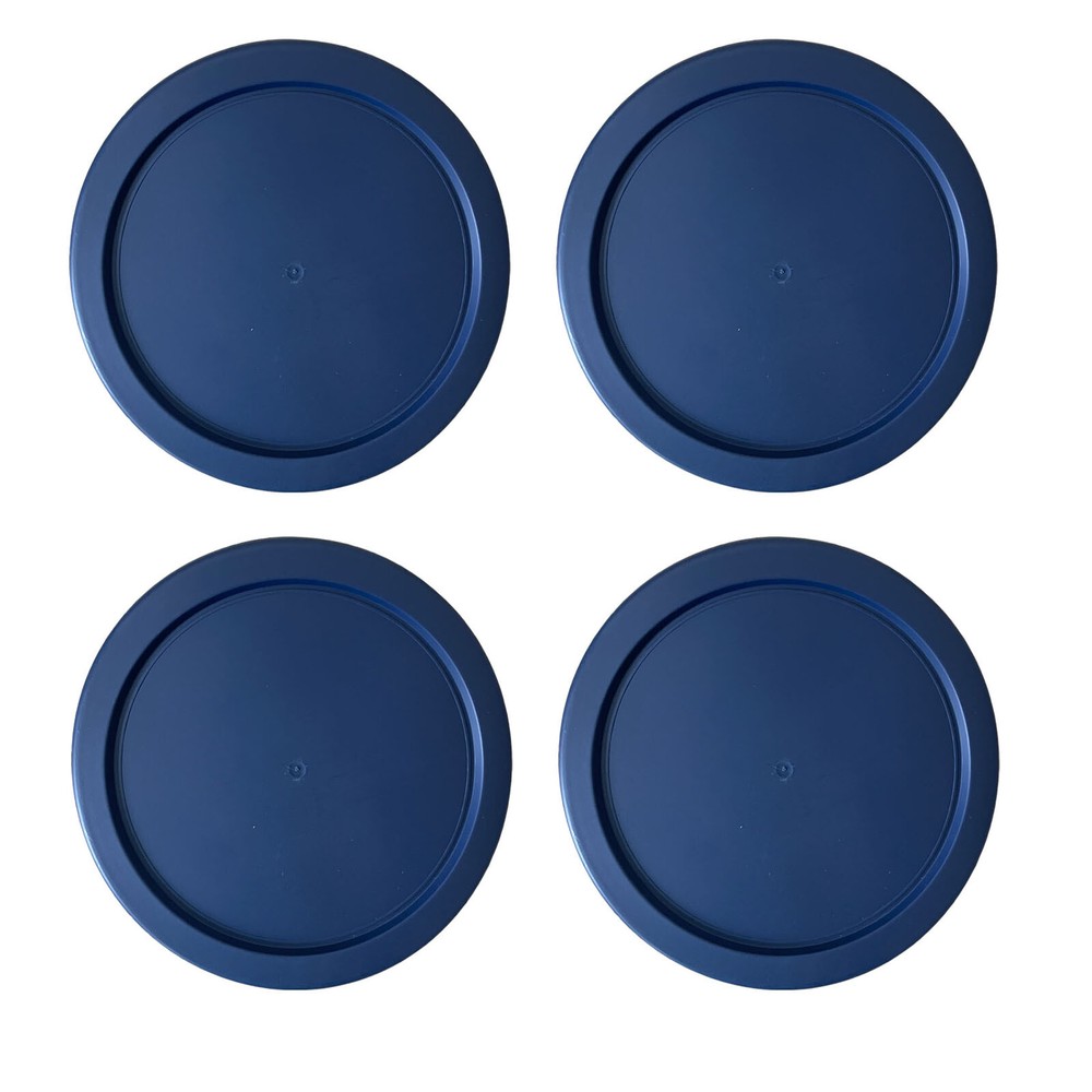 Replacement Lid for Pyrex 1-CUP Storage Cover 4″ Bowl 7202-PC Blue (4-Pack)