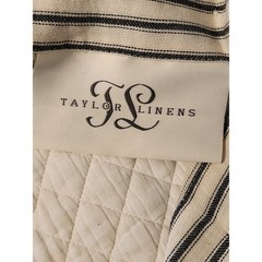 Taylor Linens Bergen Stripe Quilted Standard Pillow Shams, two shams