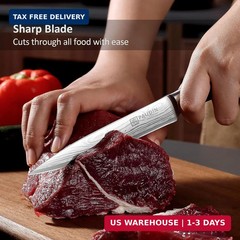 PAUDIN Utility Knife, 5 Inch Chef Knife, Ultra Sharp High Carbon Stainless Steel