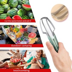 Stainless Steel Watermelon Slicer, 2026 3 IN 1 Watermelon Cutter Knife Server