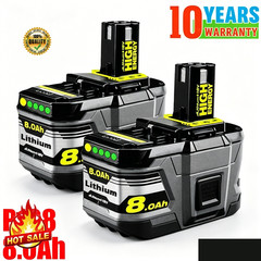 2PACK For RYOBI 18V 8.0Ah P108 High Capacity Battery 18Volt Lithium-Ion One Plus