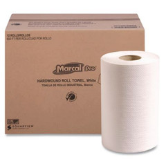 Marcal Pro P700B Recycled Hardwound Roll Paper Towels 1Ply White 350ft 12 Rolls