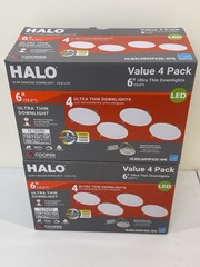 2x 4 Packs Halo 3008722 6″ 10.1W HLB Lite LED Recessed Direct Mount Light Trim
