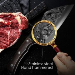 Forged Boning Butcher Knife 5CR15 Steel Serbian Outdoor Camping Cooking Knife