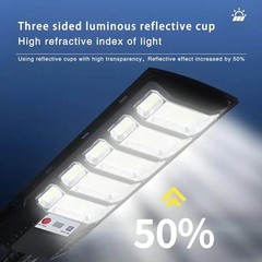 GMOX 100000LM Solar Street Lights Outdoor Dusk to Dawn Waterproof Motion Sensor