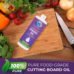 100% Pure Mineral Oil 32Oz Food Grade USP Restore Cutting Board & Butcher Block