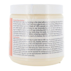 Gotta Grip-It Non-Slip Rug Fixative Gum, Easy to Use, Machine Washable – 16 OZ