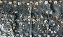Pottery Barn Zea Embroidered Lumbar Pillow cover 16×26” Steel Blue Sample New